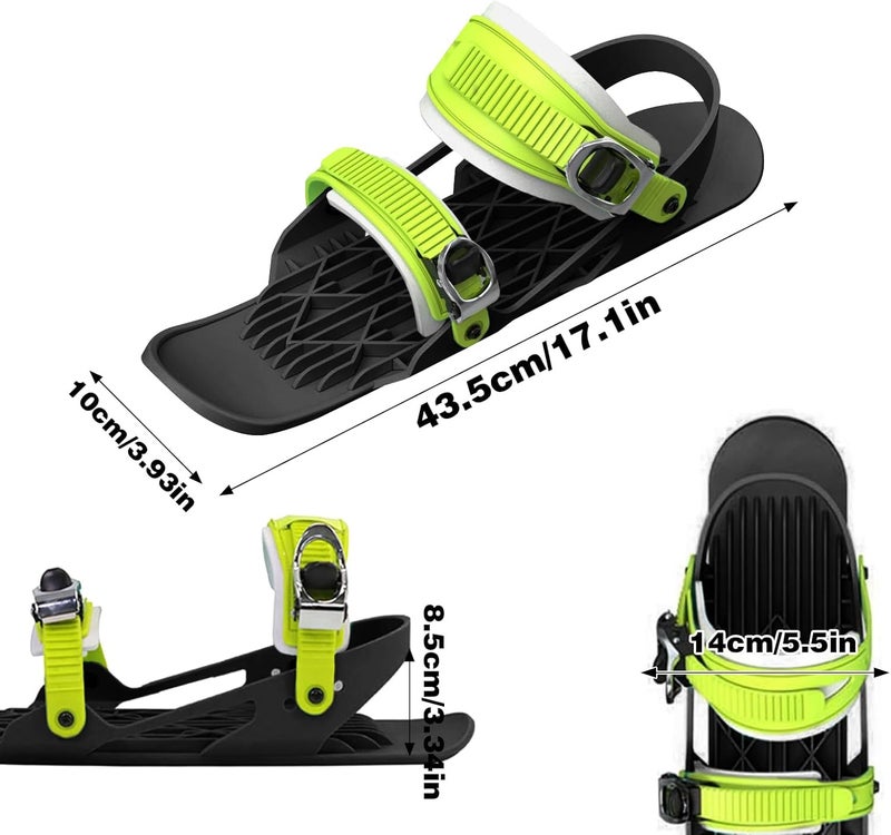 FAYFA Mini Short Ski Skates for Snow Pro Version - Adjustable Snowskates Snowblades Skiboards for Winter Sport Skiing Equipment - Image 2
